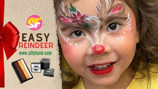 Easy Reindeer Face Painting Design