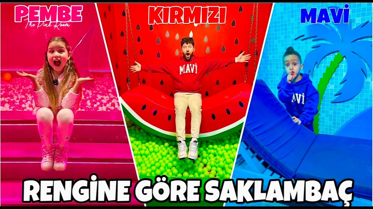 TEK RENK SAKLAMBAÇ CHALLENGE !! KUZEY ELİF RENGİNE GÖRE SAKLAN !!