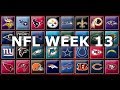 NFL WEEK 13 STRAIGHT UP PICK EM NOT AGAINST THE SPREAD ATS ...