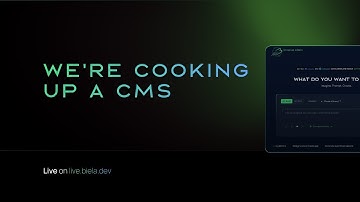We’re building a Content Management Tool | Live on biela.dev 📱