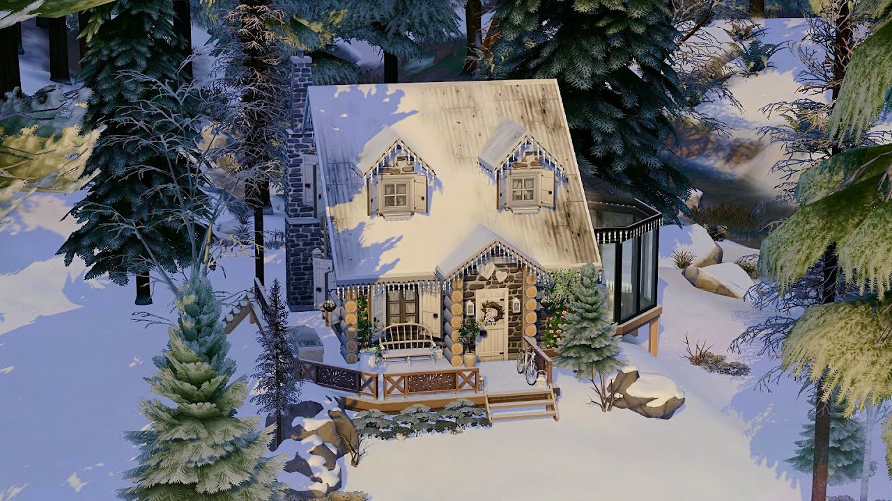 Cozy Holiday Home • The Sims 4 • No CC | Speed Build - YouTube