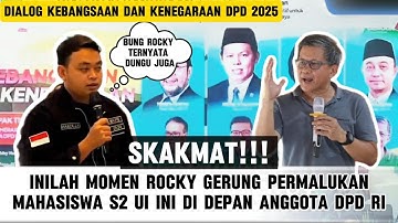 Momen Rocky Gerung Permalukan Mahasiswa UI