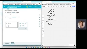 MTH131 Converting between natural logarithmic and exponential equations
