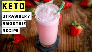 Low Carb Strawberry Smoothie Recipe | Best Low Carb Keto Smoothies For Weight Loss