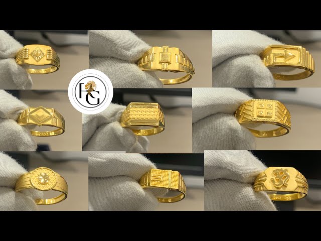 Gold Ring For Men | Initial Rings | Gold Wedding Bands | 22k – Thamor Jewels