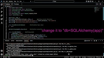 Class already has a primary mapper define | Flask_salalchemy | SQLALCHEMY