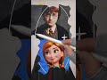 Anna Frozen + Harry Potter mixing characters 🧡🤎 #mixingcharacters #transformation