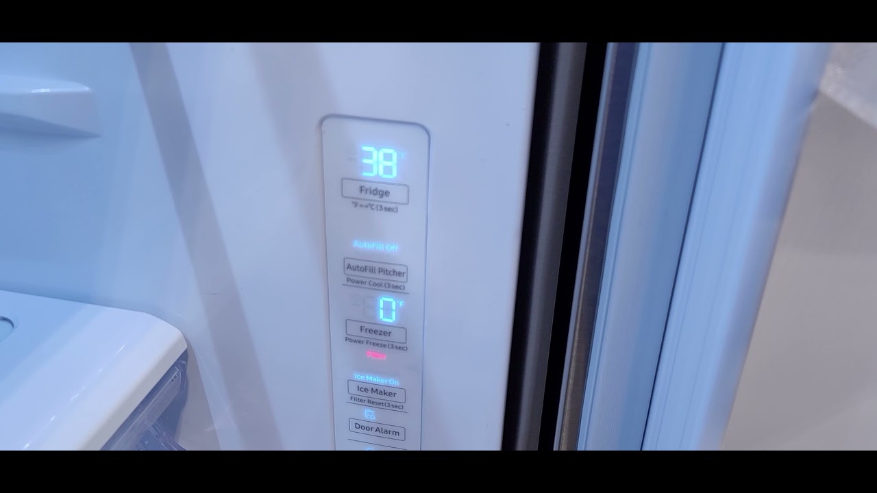 How to turn the door alarm on and off on the refrigerator?
