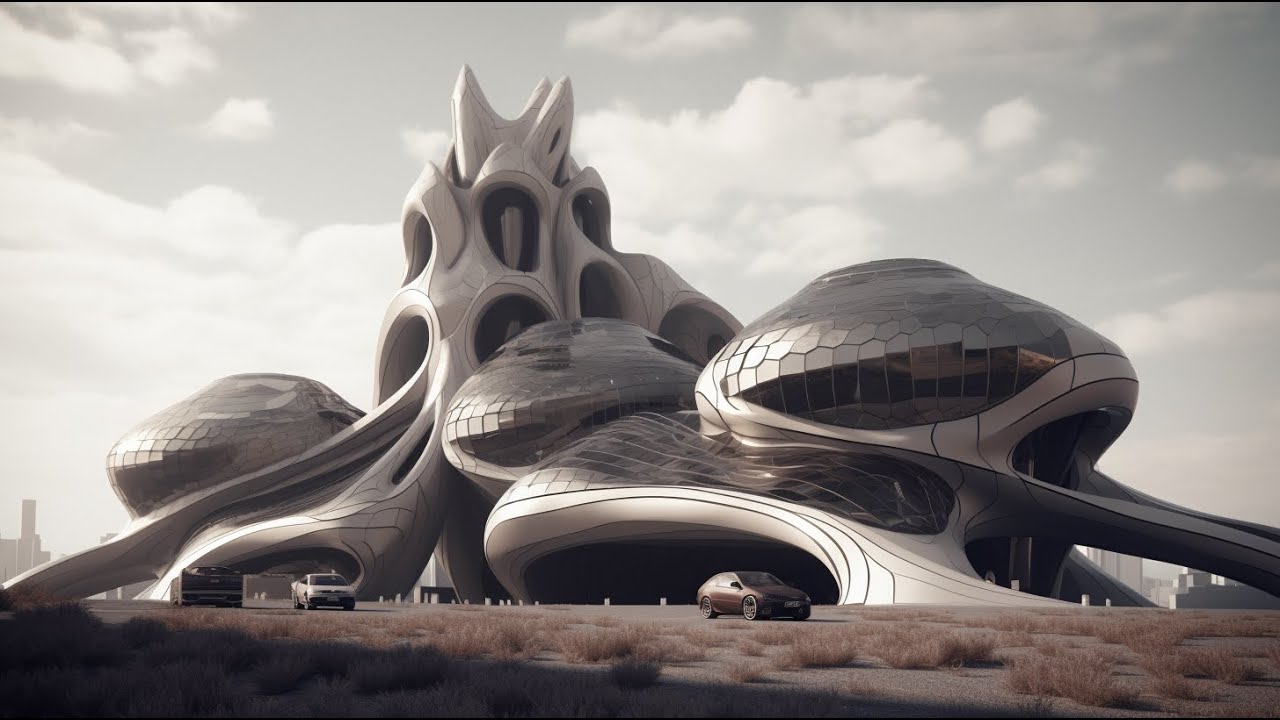 Behold the Futuristic Marvel: MidJourney AI's Exterior View of an Imagined Structure