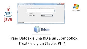 JAVA - Traer datos desde una BD a un control JComboBox, JTable y JTable Pt.2