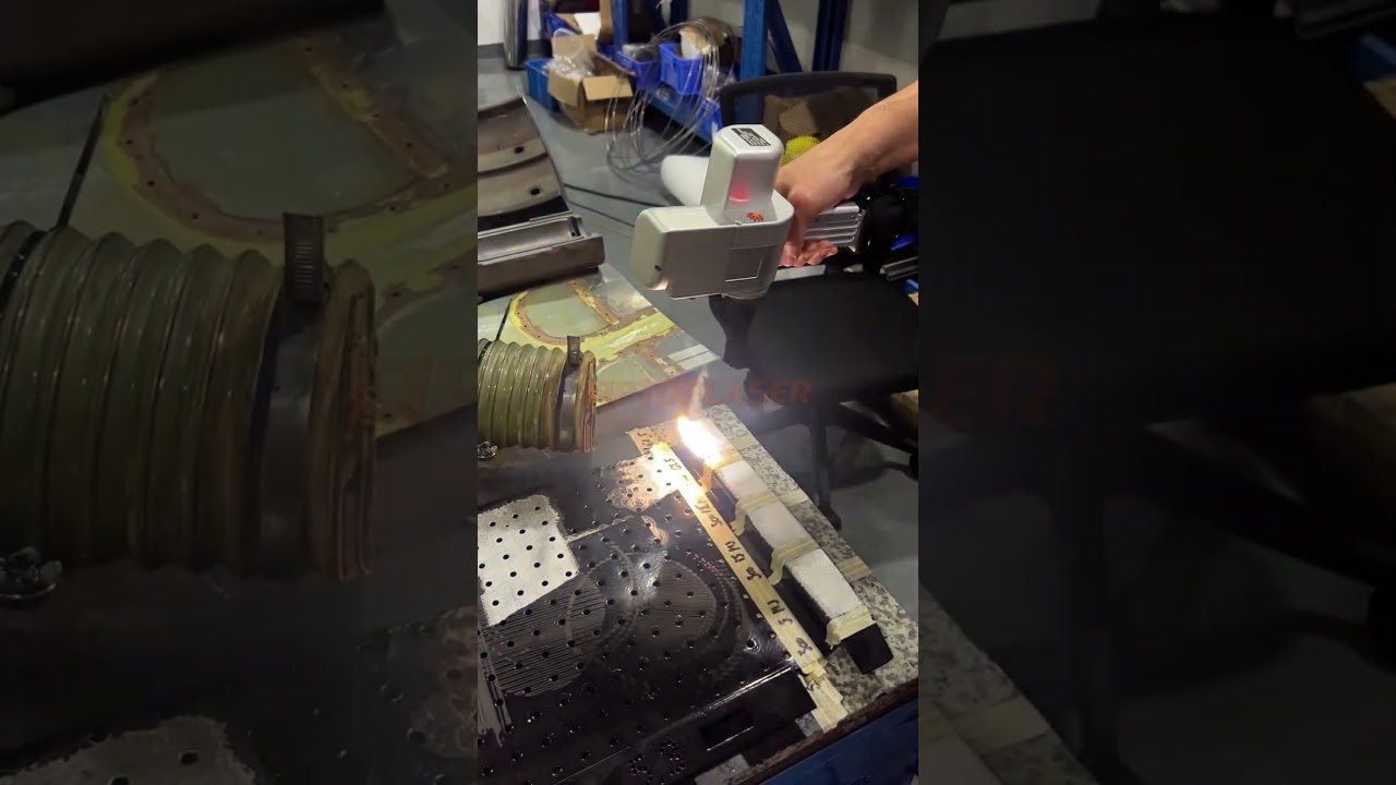 1000W pulsed laser cleaning machine for paint removal.