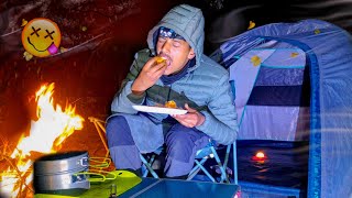 Solo Camping & Cooking In Extreme Wind | Camping In Deep Forest | @UnknownDreamer