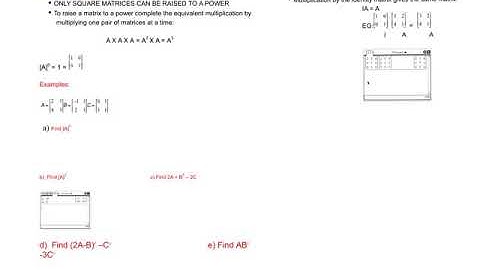 12FURTHER MATRIX POWERS & PERMUTATIONS