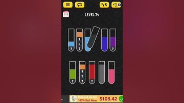 How to solve level 74 in water sort puzzle 👍