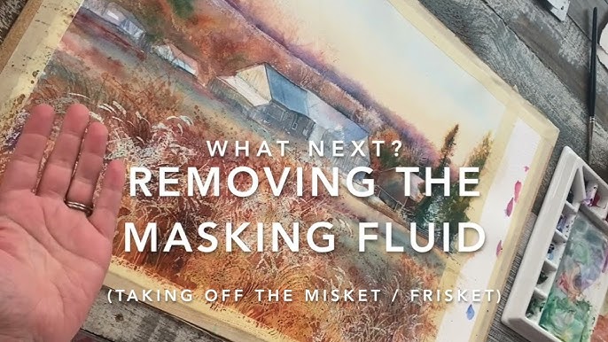 UPDATE - How To Remove Masking Fluid Watercolor Painting ✿ Pickup Tool &  Molotow Masking Liquid 