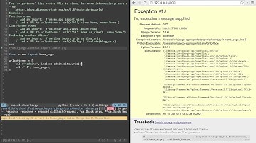 Vim tracking errors Django from runserver
