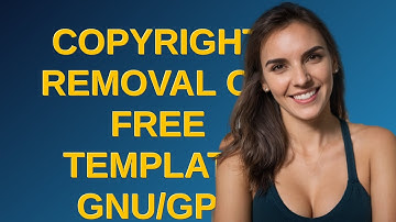 Joomla: Copyright removal of free template GNU/GPL