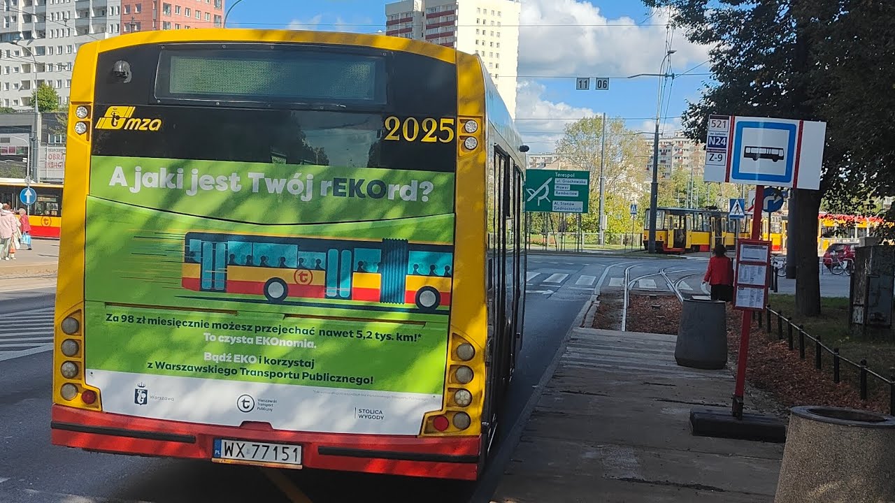 Linia Z-9 - Solbus SM18 #2025 ( MZA Warszawa )