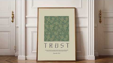 TRUST: A William Morris-Inspired Christian Art Print | Proverbs 3:5-6