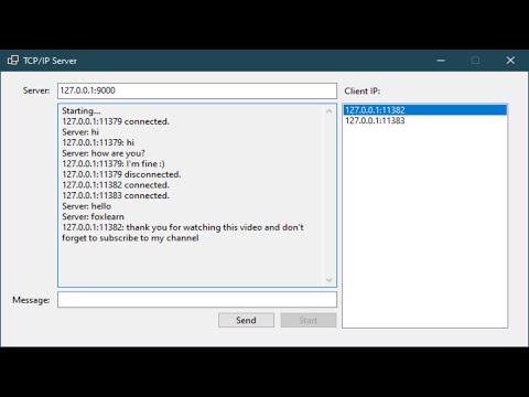 C# Tutorial - SuperSimple TCP/IP Client Server | FoxLearn
