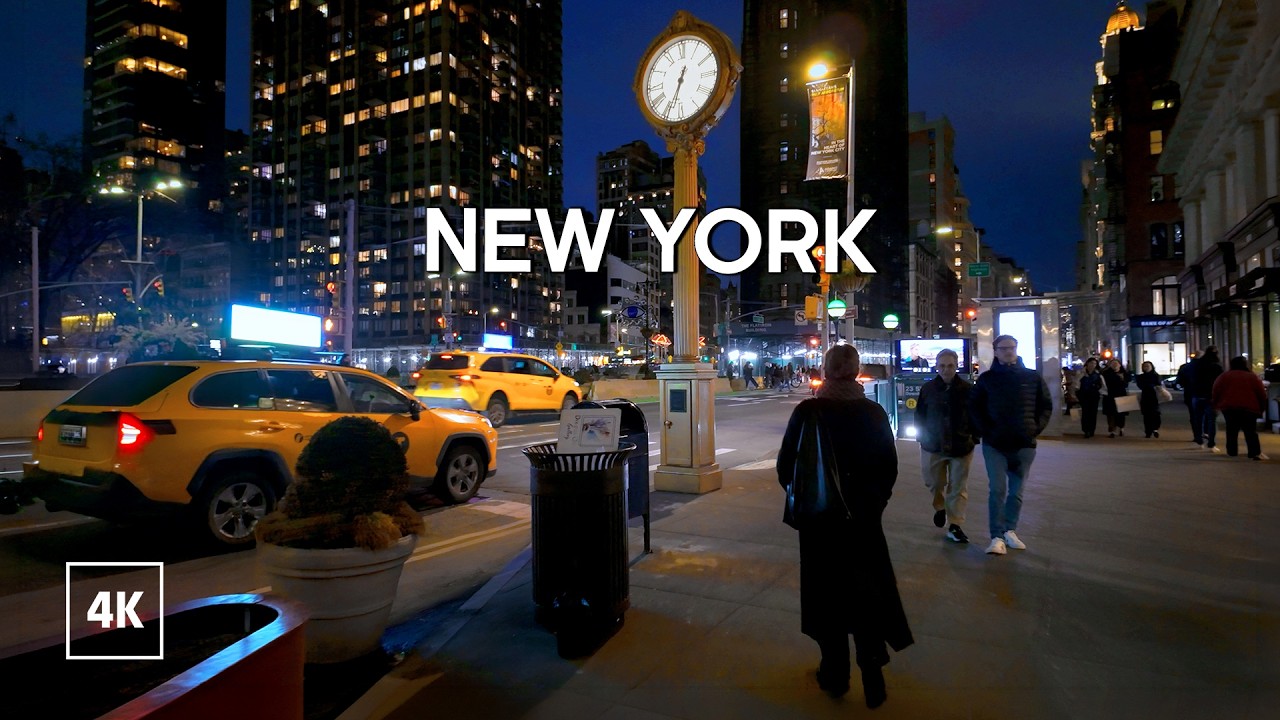 New York, Amerika Serikat | manhattan | Jelajah Kota Malam 4K