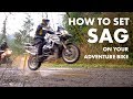 How to ADJUST SAG - Works on All Bikes - Adventure Motorcycle Suspension Part 3