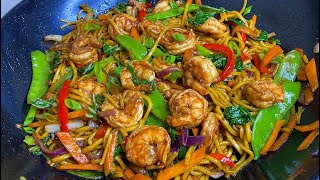 Shrimp Lo Mein, quick easy & absolutely delicious!