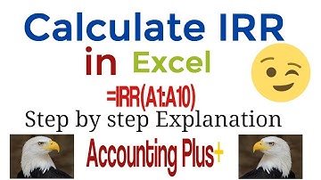 Calculate IRR in Excel 2019