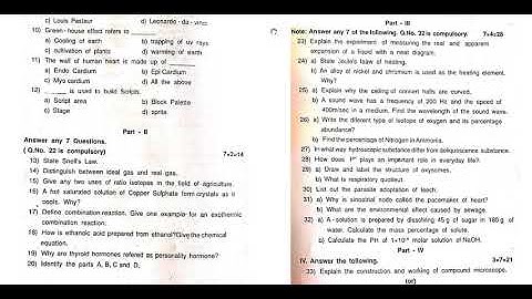 10th Science Second Revision Question Paper 2019-2020 | Krishnagiri District | English Medium