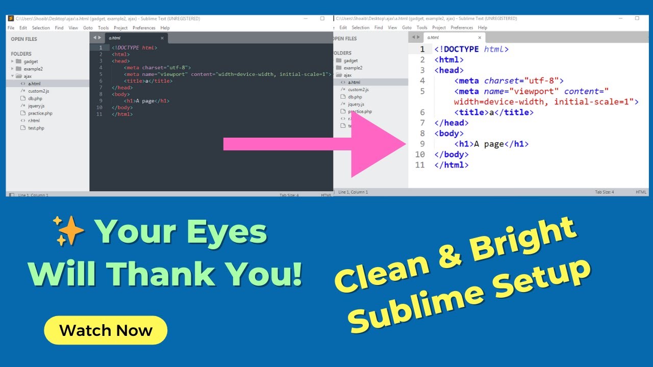 Make Sublime Text Look Clean & Bright | White Background Setup! | SoftAll