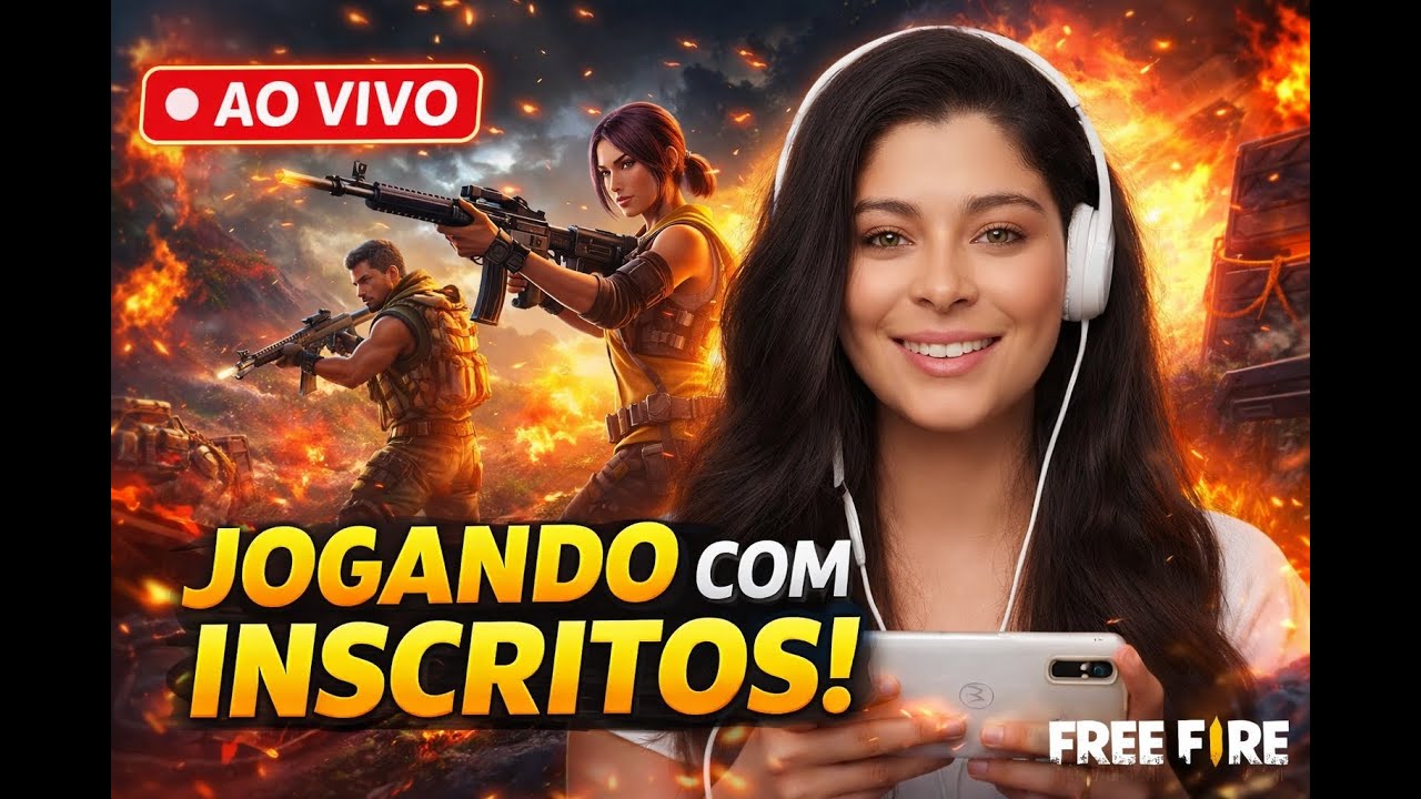 FF AO VIVO JOGANDO COM INSCRITOS FREE FIRE RANKED CUSTOM ROOM  