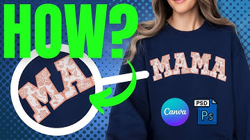 How To Create Patterned Text With Canva And Photoshop | Print On Demand Design Tutorial