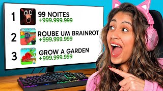 JOGUEI os 5 JOGOS MAIS POPULARES do ROBLOX!
