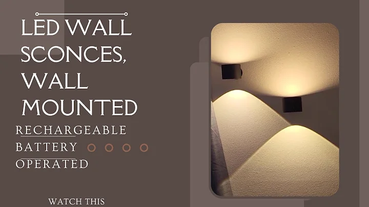 "Illuminate Your Space! 💡 DI MORE Rechargeable LED Wall Sconces with 360° Rotation & Remote Control