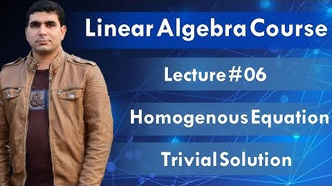 homogeneous system of equations trivial solution