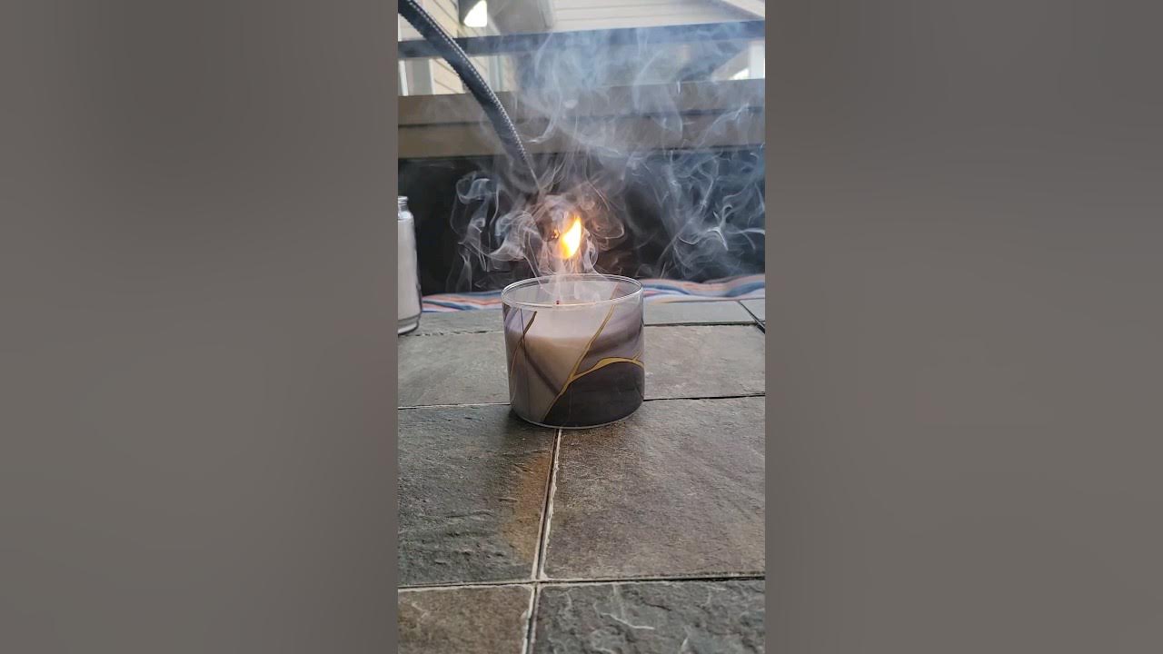 Relighting these candles with their own smoke! shorts candle smoke 