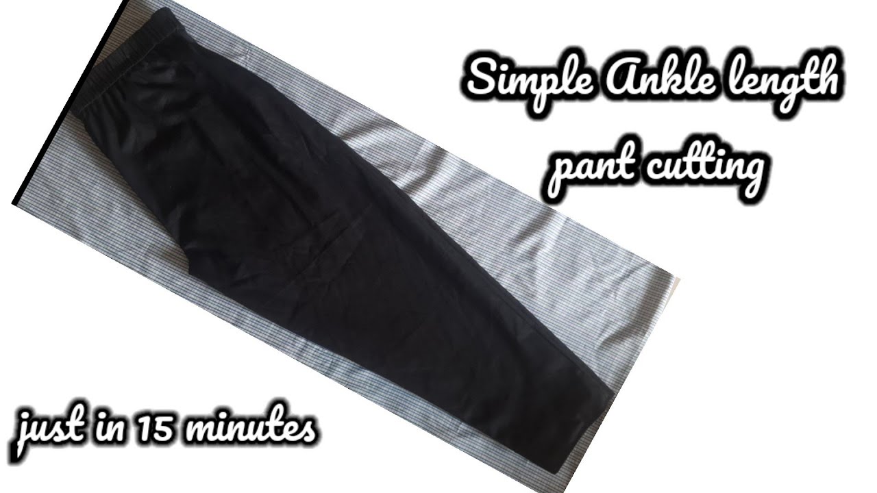 Simple Ankle length pant cutting and stitching in tamil/Ankle length pant stitching/Trouser cutting