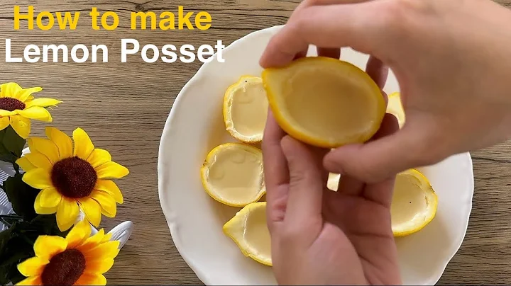 How to make lemon posset 🍋 only 4 ingredients fresh and easy lemon dessert