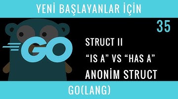 Yeni Başlayanlar İçin GO(LANG) : 35 : Struct II, "IS A" vs "HAS A" İlişkisi, Anonim Struct