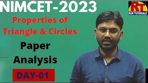 NIMCET-2023|properties of Triangles and circles  Paper Analysis |Day-01  | RUN Tutorials | Varanasi