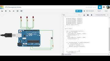 Menyalakan 3 Lampu LED secara bergantian dengan push button