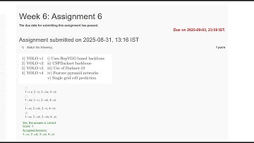 Deep Learning for Computer Vision Week 6 || NPTEL ANSWERS || MYSWAYAM #nptel #nptel2025 #myswayam