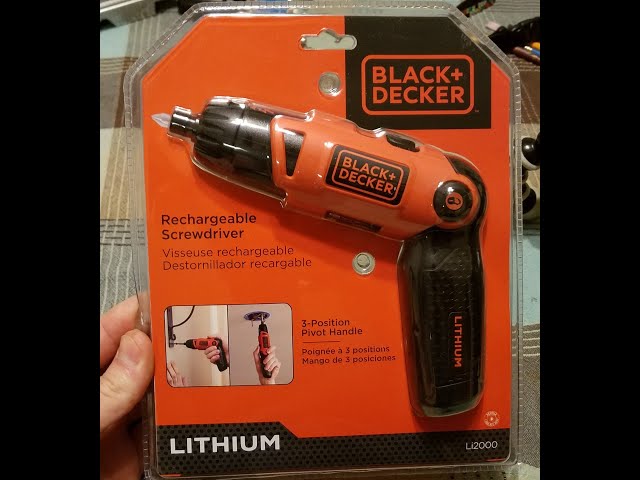 BLACK+DECKER 3-Position Lithium-Ion Cordless Screwdriver, LI2000