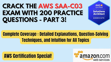 AWS SAA-C03 Exam: 200 Practice Questions - Part 3 | Detailed Explanations |#awscertification #tricks