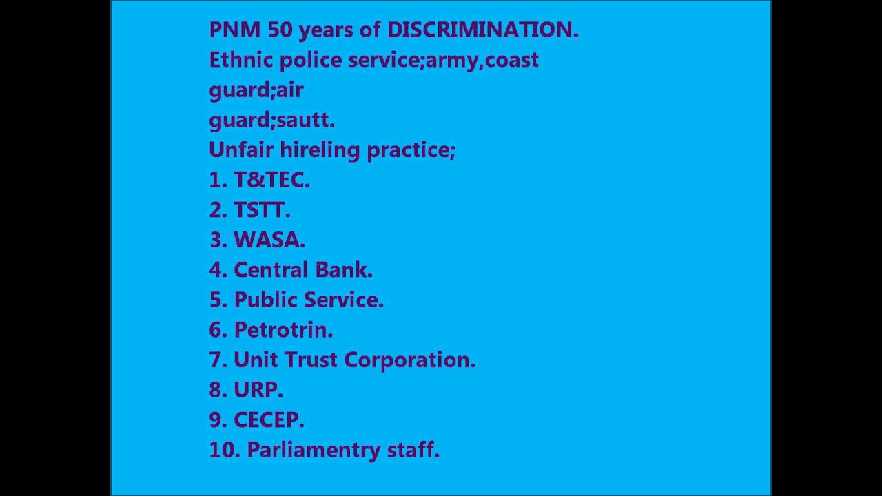 Peoples National Movement NEPOTISM  PT1