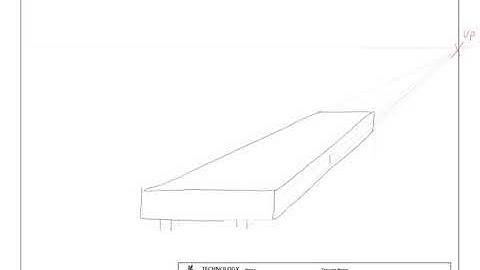 One point perspective coffee table