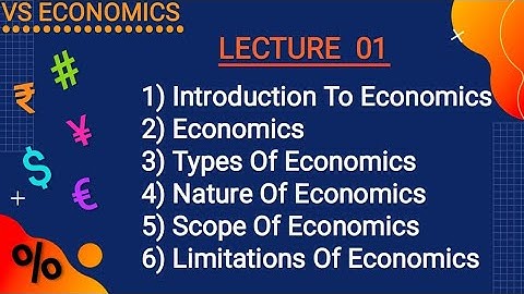 (LECTURE 01) Introduction To Economics | Economics | Types| Nature |Scope & Limitations(In Hindi)