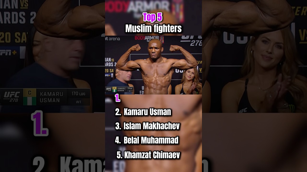 Top 5 Muslim fighters ☪️ #ufc #mma #islam #top5 #khabib #khamzatchimaev