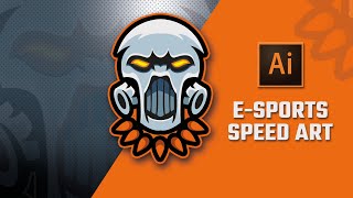 Adobe Illustrator Tutorial: Design E Sports/Sports Logo for Your Team -  SKULL Logo