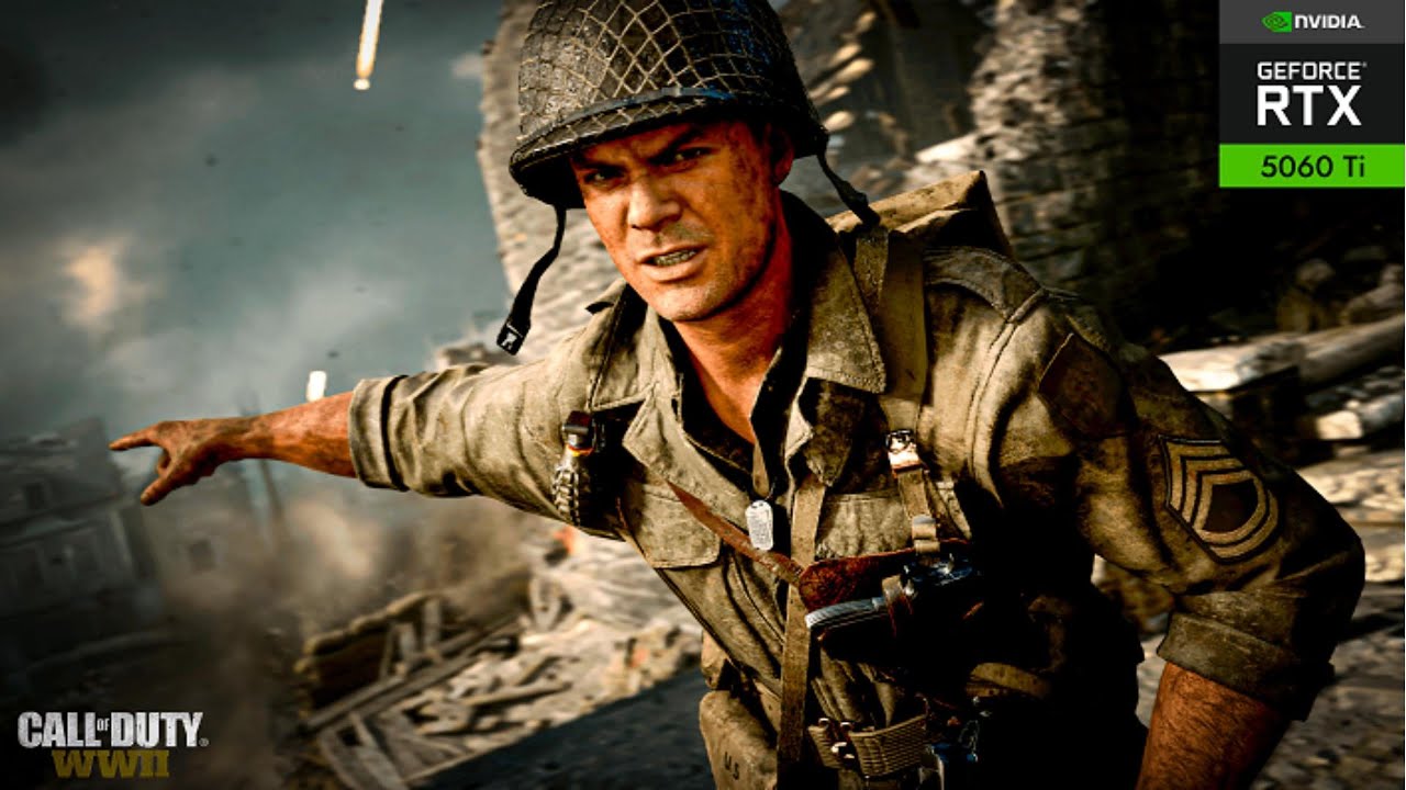 Call of Duty WWII - Ultra settings -  RTX 5060 TI 16gb - Ryzen 5 7600 - Links na descrição 